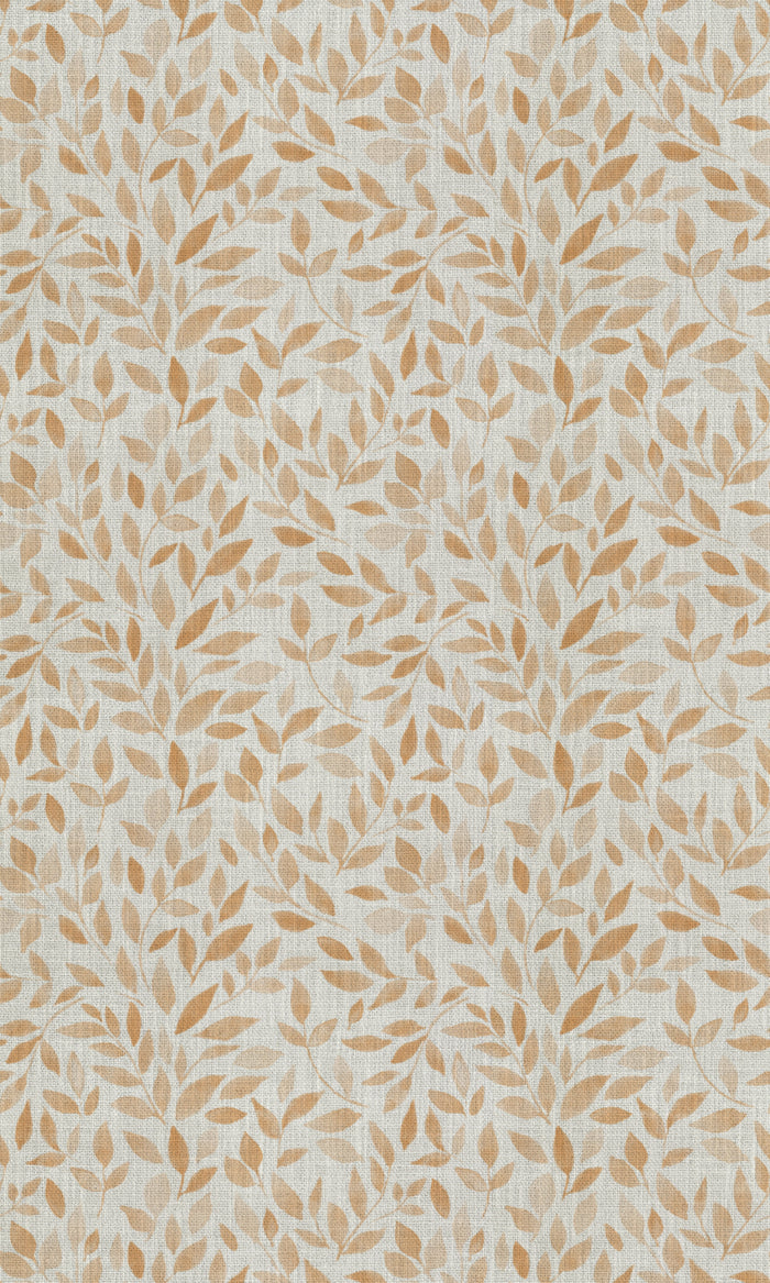 Floral Fabric Material By the Metre (Off-White/ Orange/ Brown)