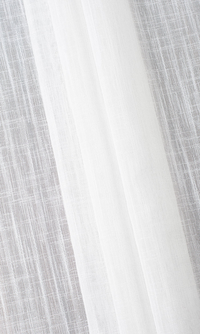 Plain Sheer Home Textile Fabric Material By the Metre (White)