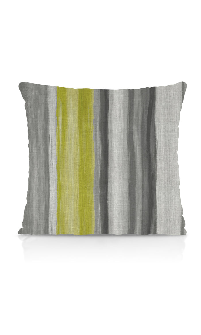 Modern Striped Home Textile Fabric Material By the Metre (Pear Green/ Grey)