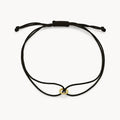 Whole and Complete Cord Bracelet in 10k yellow gold with black cord