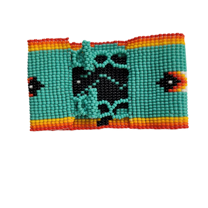 Wide Beaded Buffalo Bracelet indigenous art gift by North of Fifty First Nations & Métis Art Boutique Canada