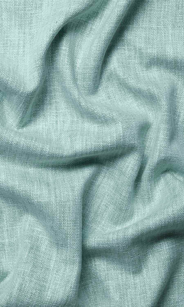 Cotton Blend Window Treatments Fabric By the Metre (Turquoise Blue)