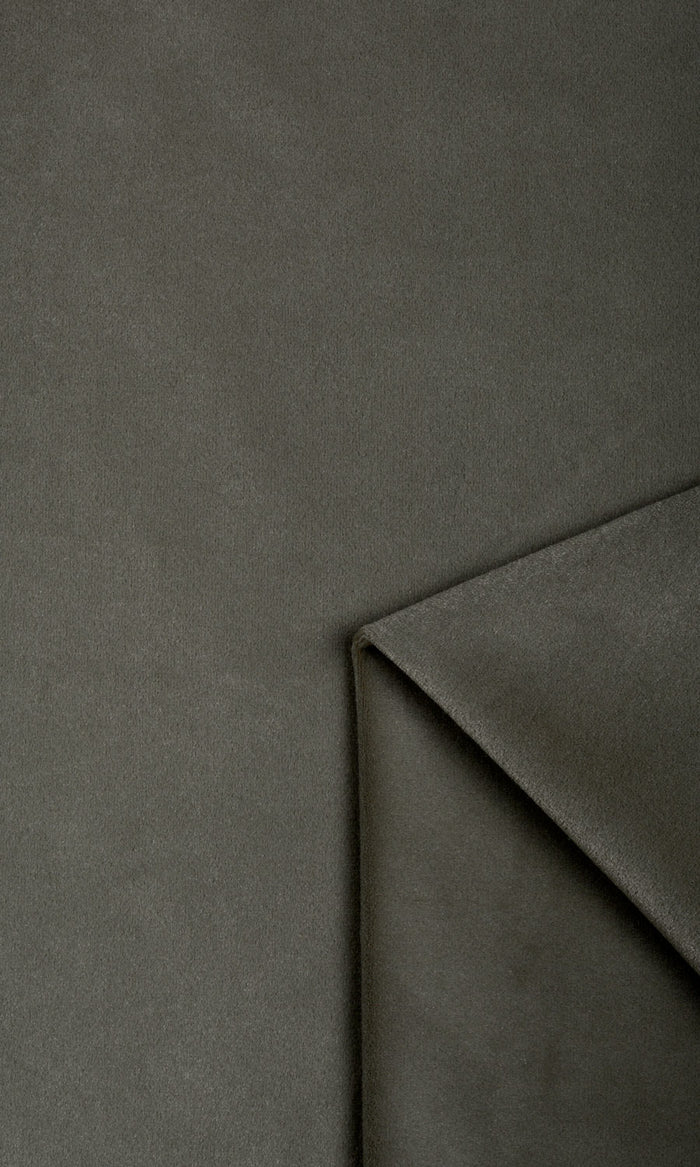 Velvet Home Textile Fabric Material By the Metre (Charcoal Grey)