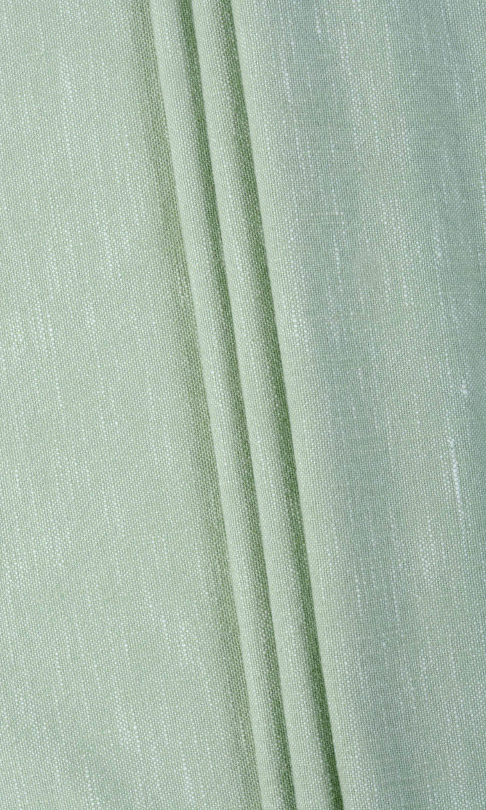 Plain Cotton Pinch Pleat, Rod Pocket, Eyelet Curtains (Sea Green/ Blue)