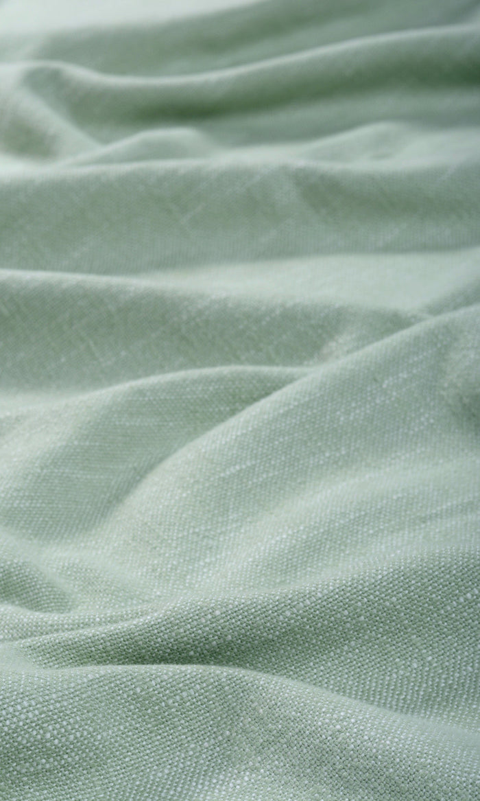 Plain Cotton Made-to-Measure Curtains (Sea Green/ Blue)