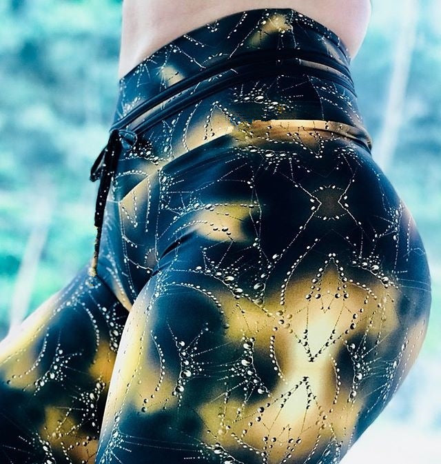 Wind Drop Print Casual Yoga Pants