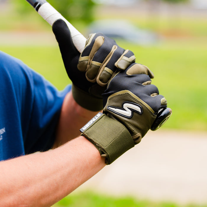 Winder Series Batting Gloves - Military Green & Black