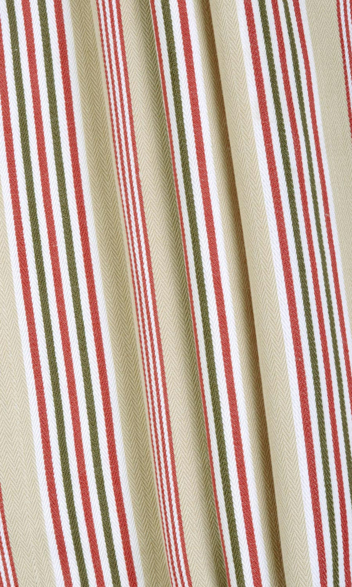 Cotton Pinch Pleat, Rod Pocket, Eyelet Curtains (Brown/ Beige/ Red)