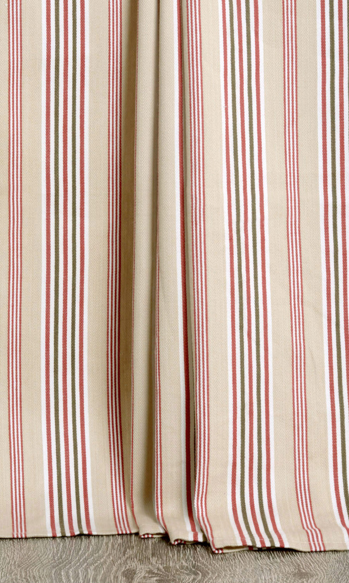Cotton Curtains / Drapes / Window Drapery Panels (Brown/ Beige/ Red)