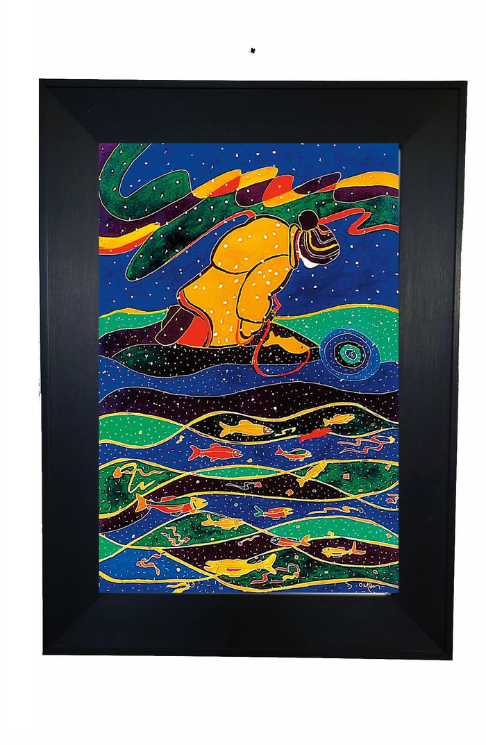 Dawn Oman Winter Run Wall Art | Native Art Canada