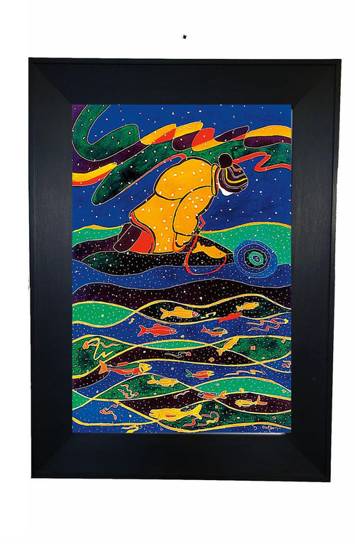 Dawn Oman Winter Run Wall Art | Native Art Canada