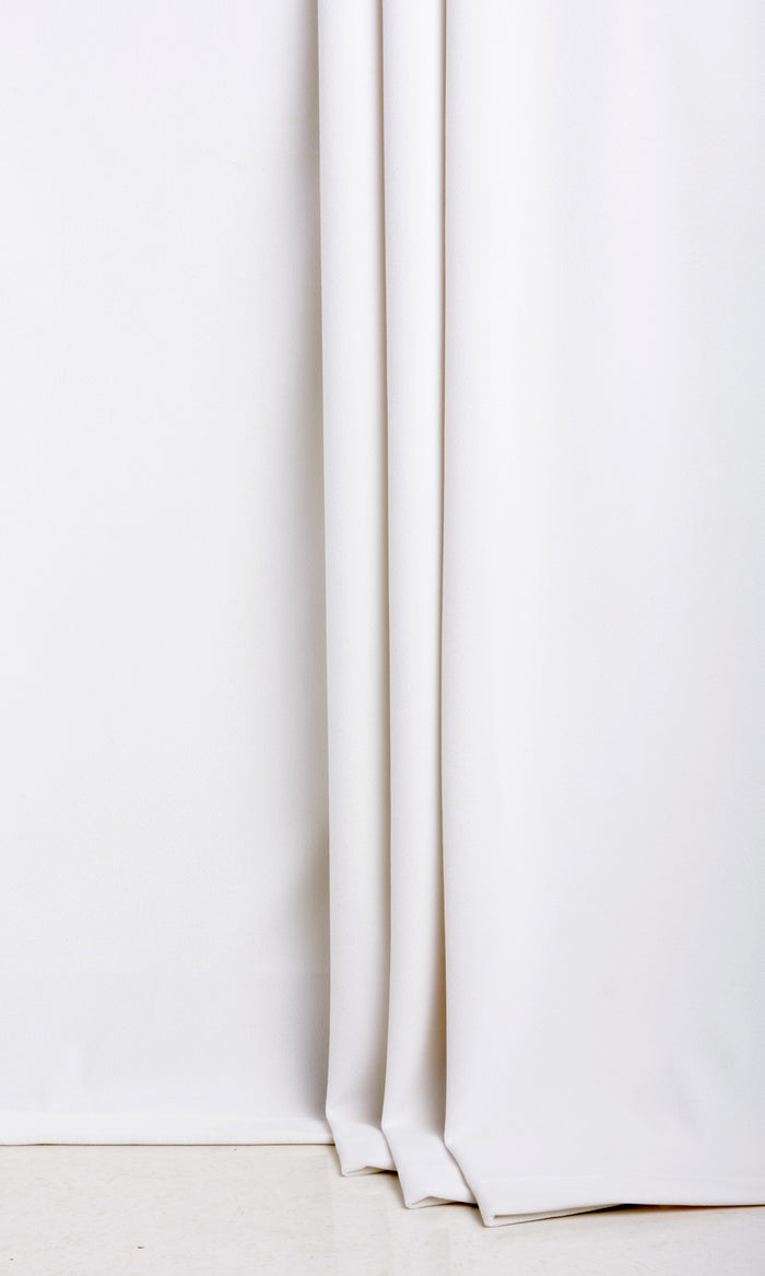 Velvet Curtain Panels (White) Extra Long Short Wide