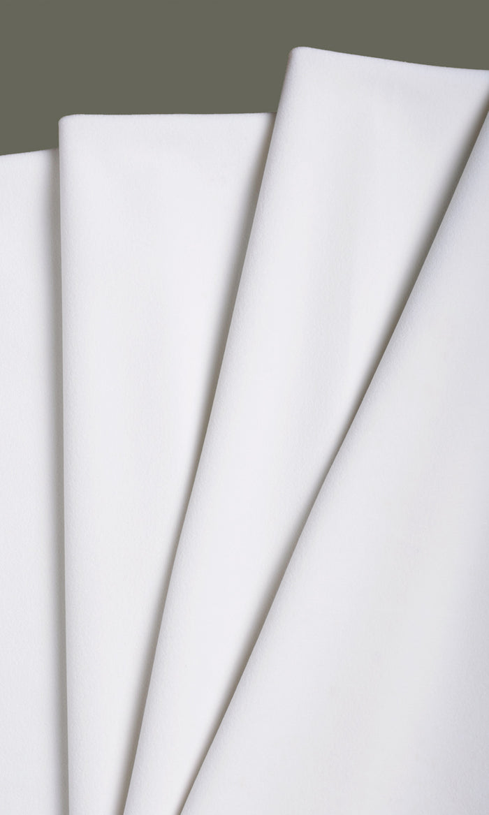 Velvet Curtains / Drapes / Window Drapery Panels (White)