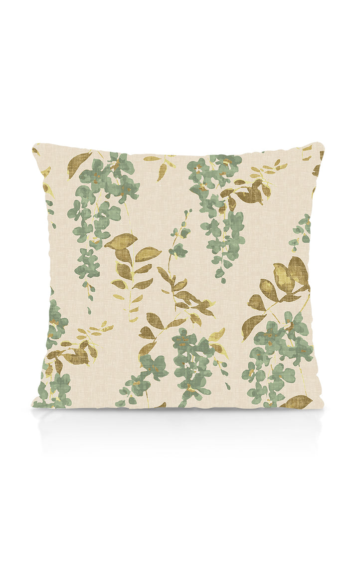 Dimout Floral Drapes (Green/ Grey) Extra Long Short Wide
