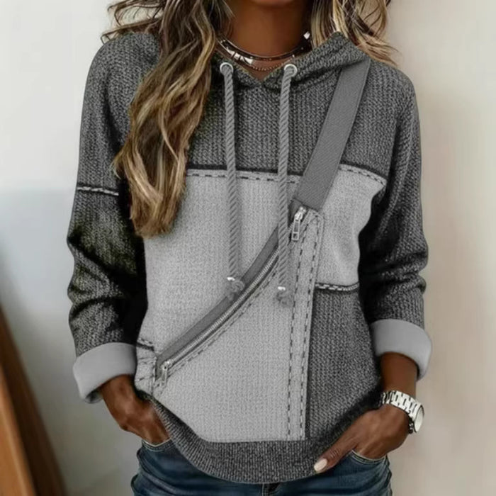Women's 3D Printed Hooded Long-Sleeve Sweatshirt
