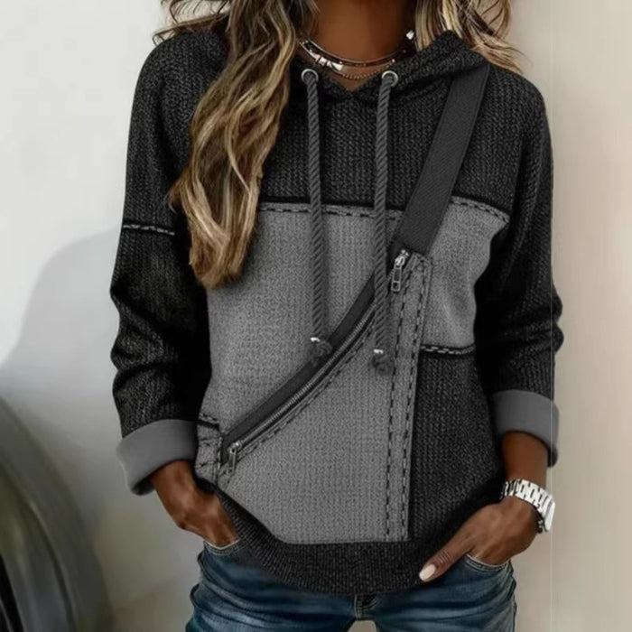 Women's 3D Printed Hooded Long-Sleeve Sweatshirt