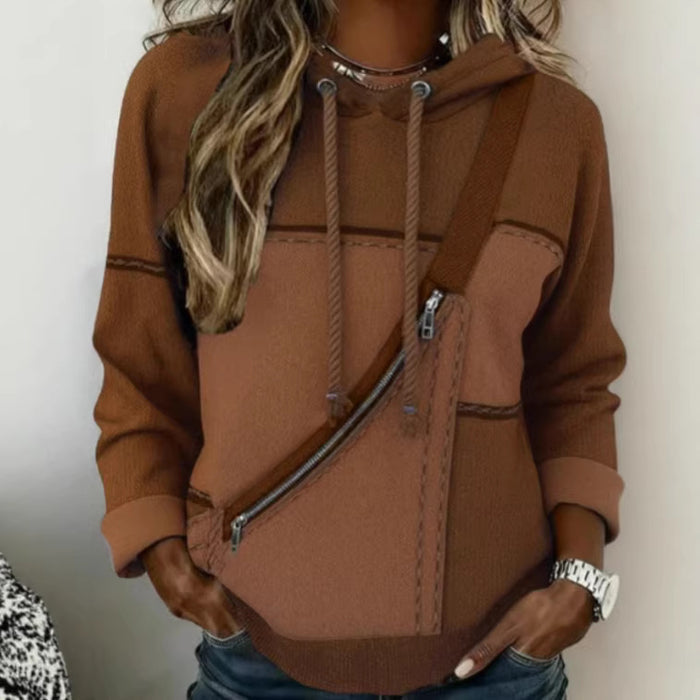 Women's 3D Printed Hooded Long-Sleeve Sweatshirt