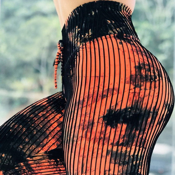 Women's Abstract Print High Waist Butt-Lifting Leggings