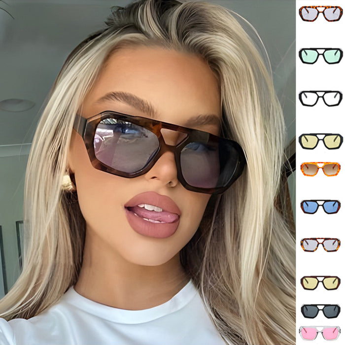 Women's Big Frame Leopard Print Sunglasses