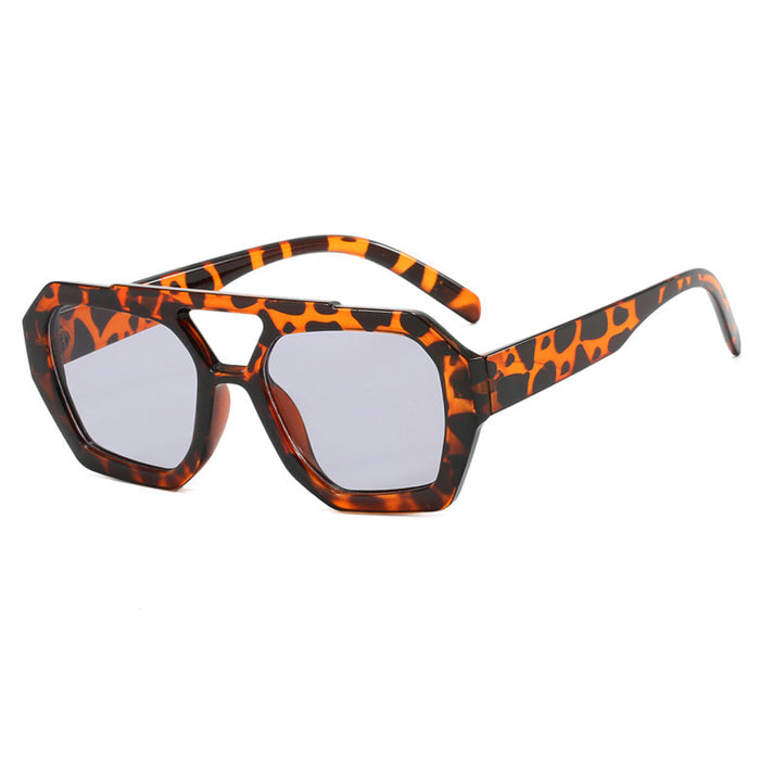 Women's Big Frame Leopard Print Sunglasses