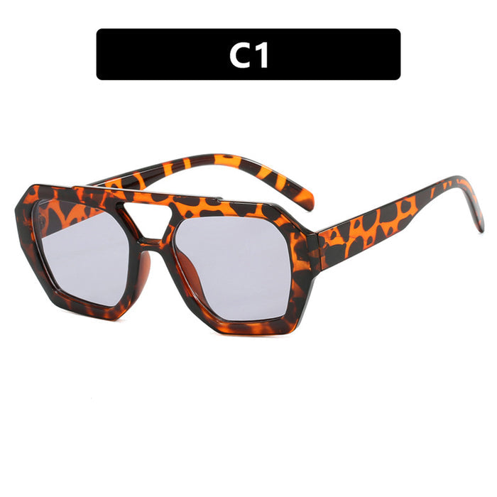Women's Big Frame Leopard Print Sunglasses