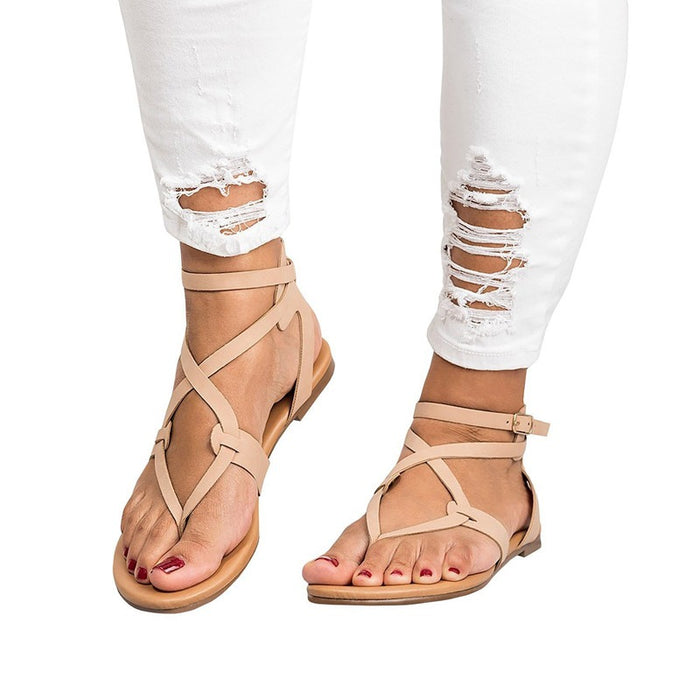 Women's Buckle Flat Sandals