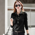 Women's Button-Front Long-Sleeve T-Shirt