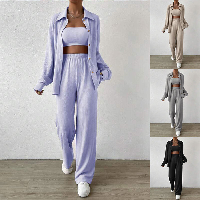 Women's Casual Shirt Two-Piece Set