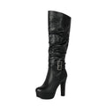 Women's Chunky-Heeled Over-the-Knee Plus-Size Boots