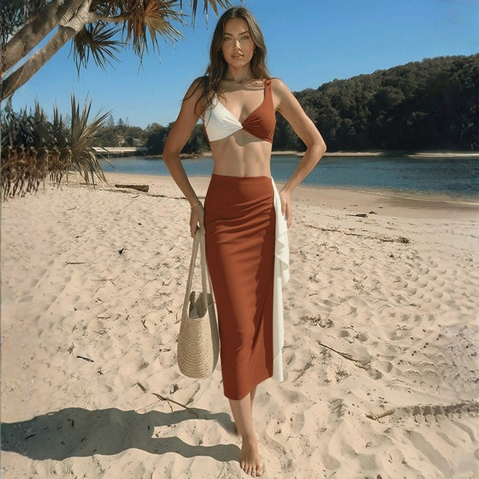 Women's Color-Block Swimsuit Set | Bikini, One-Piece & Split Styles