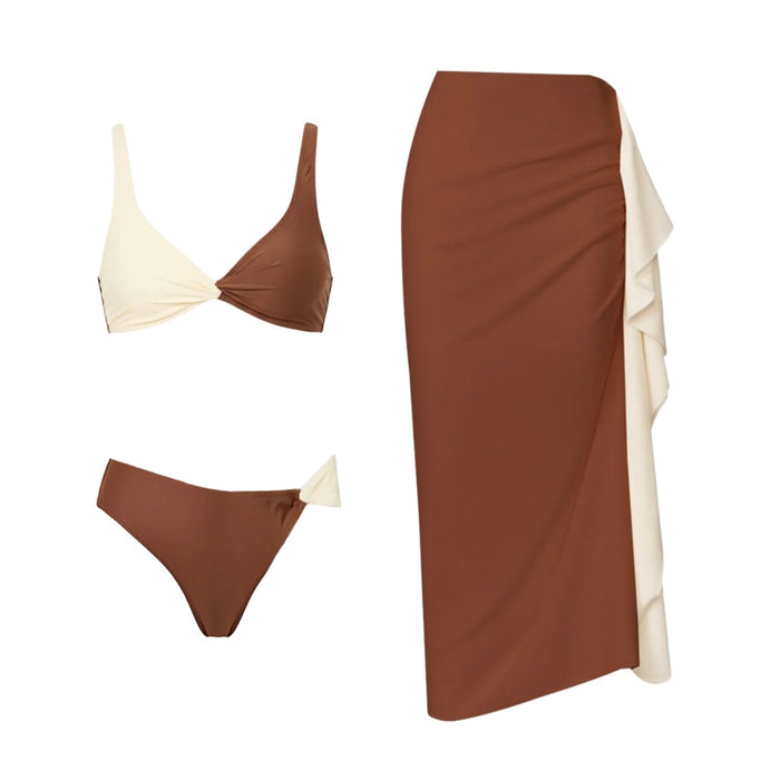 Women's Color-Block Swimsuit Set | Bikini, One-Piece & Split Styles