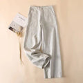 Women's Cotton-Linen Cropped Casual Pants
