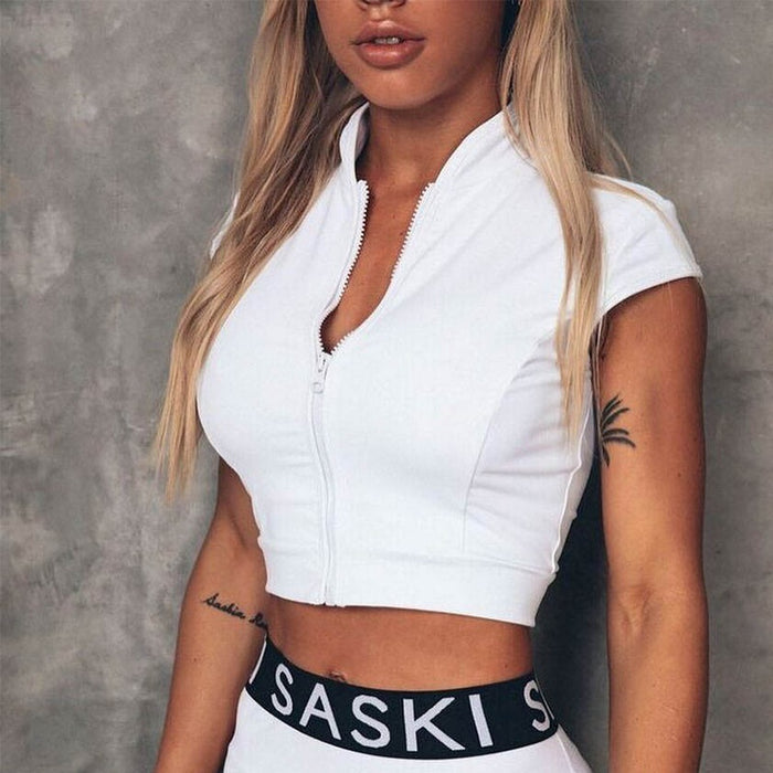Women's Cropped Fitness Sweatshirt