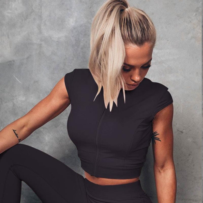 Women's Cropped Fitness Sweatshirt