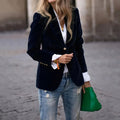 Women's Figure-Flattering Velvet Blazer