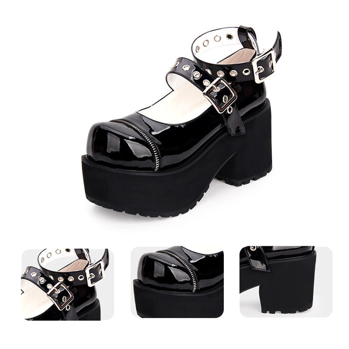 Women's Gothic Lolita Platform Wedge Heels