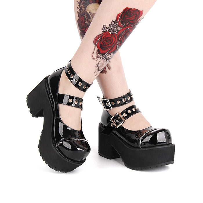 Women's Gothic Lolita Platform Wedge Heels
