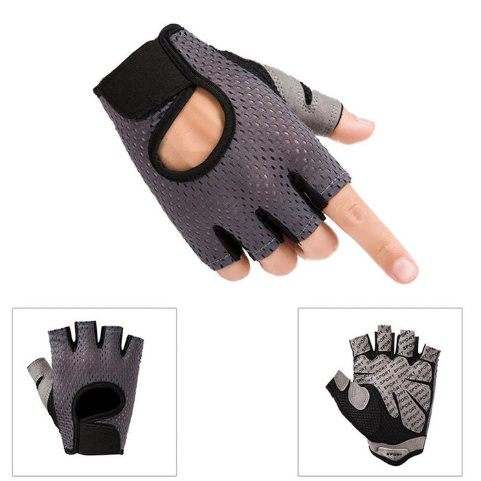 Women's Half Finger Non-Slip Sports Fitness Gloves