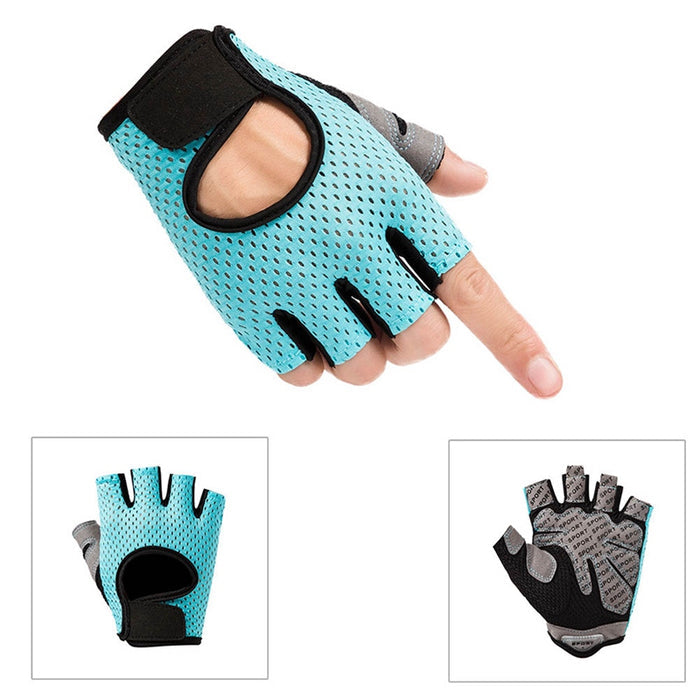 Women's Half Finger Non-Slip Sports Fitness Gloves