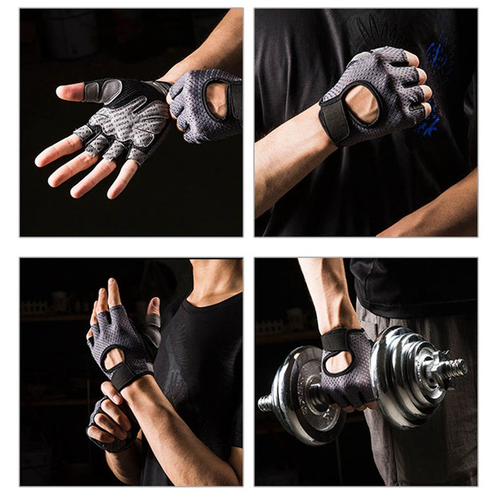 Women's Half Finger Non-Slip Sports Fitness Gloves