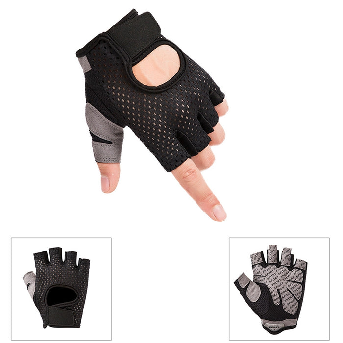 Women's Half Finger Non-Slip Sports Fitness Gloves
