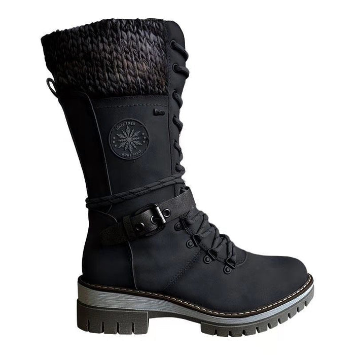 Women's High Square Heel Martin Boots