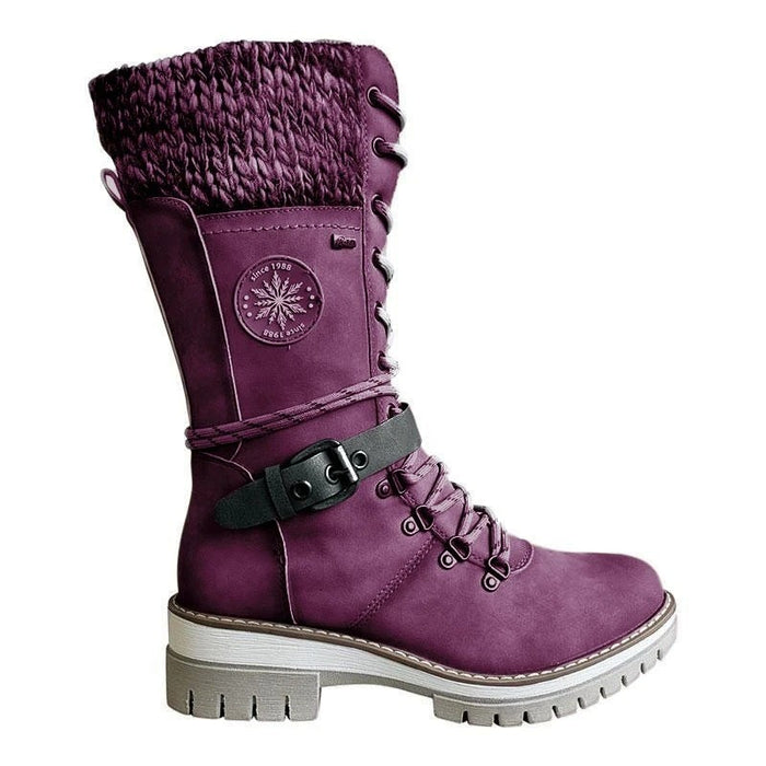 Women's High Square Heel Martin Boots