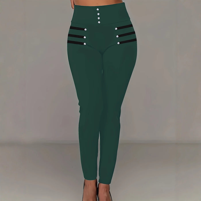 Women's High-Waist Slim-Fit Stretch Trousers