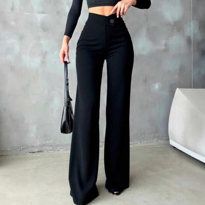 Women's High Waist Straight Pants.