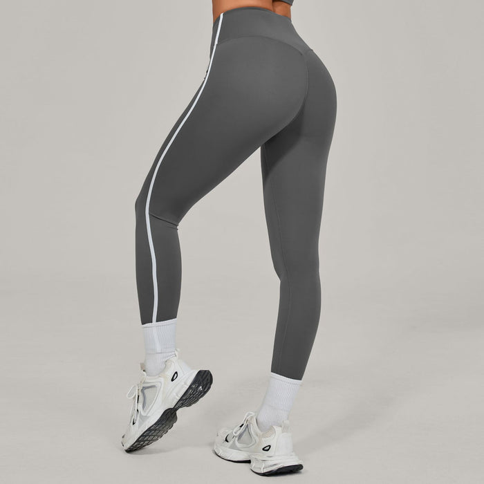 Women's High-Waist Yoga Pants With Invisible Pleats