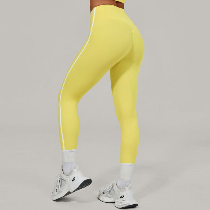 Women's High-Waist Yoga Pants With Invisible Pleats