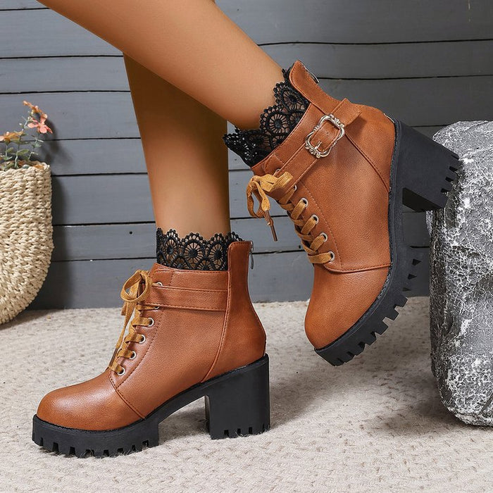 Women's Hollow-Out Short Ankle Boots