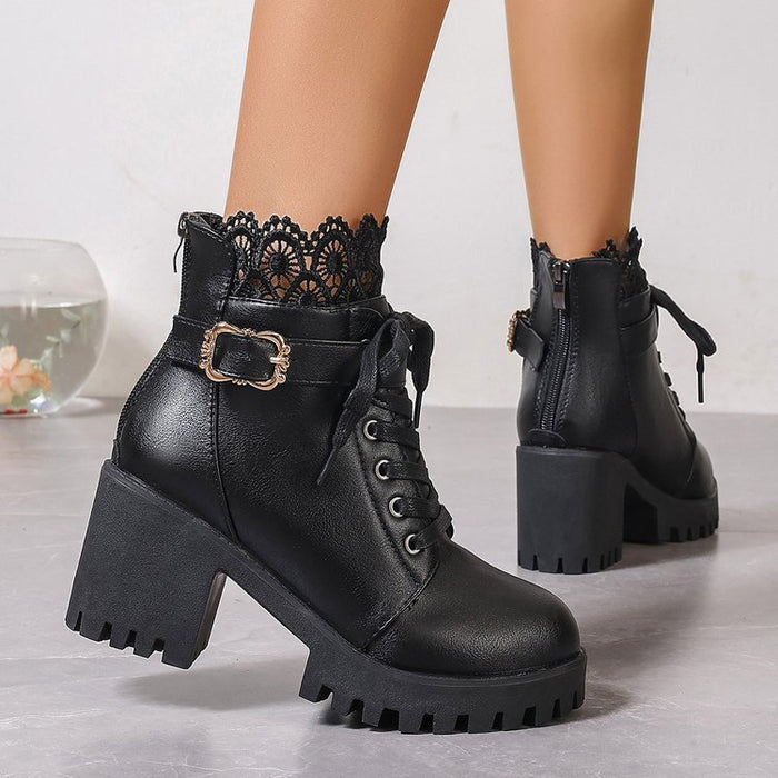 Women's Hollow-Out Short Ankle Boots