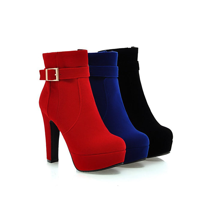 Women's Martin Boots Thick Block Heel